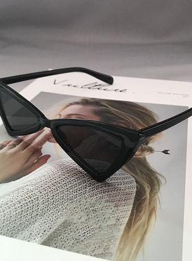 新款墨镜复古三角猫眼太阳镜高颜值太阳眼镜