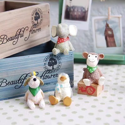 创意仰望星空呆萌系卡通摆件树脂小动物礼品