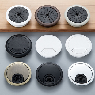 电脑桌面电视柜书桌办公桌穿线孔盖板过线孔盖套洞塑料线盒装饰盖