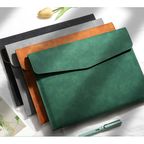 皮质文件袋A4纸档案袋文件夹包资料商务公文袋票据收纳袋