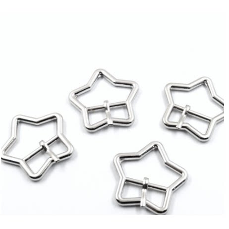 五角星三档扣 星形针扣 合金五角星腰带扣异形日字扣 星星装饰扣