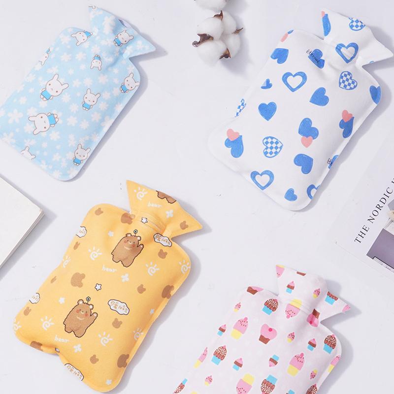 注水式毛绒卡通热水袋大容量暖手暖肚子家用热敷暖宝加厚大号可爱