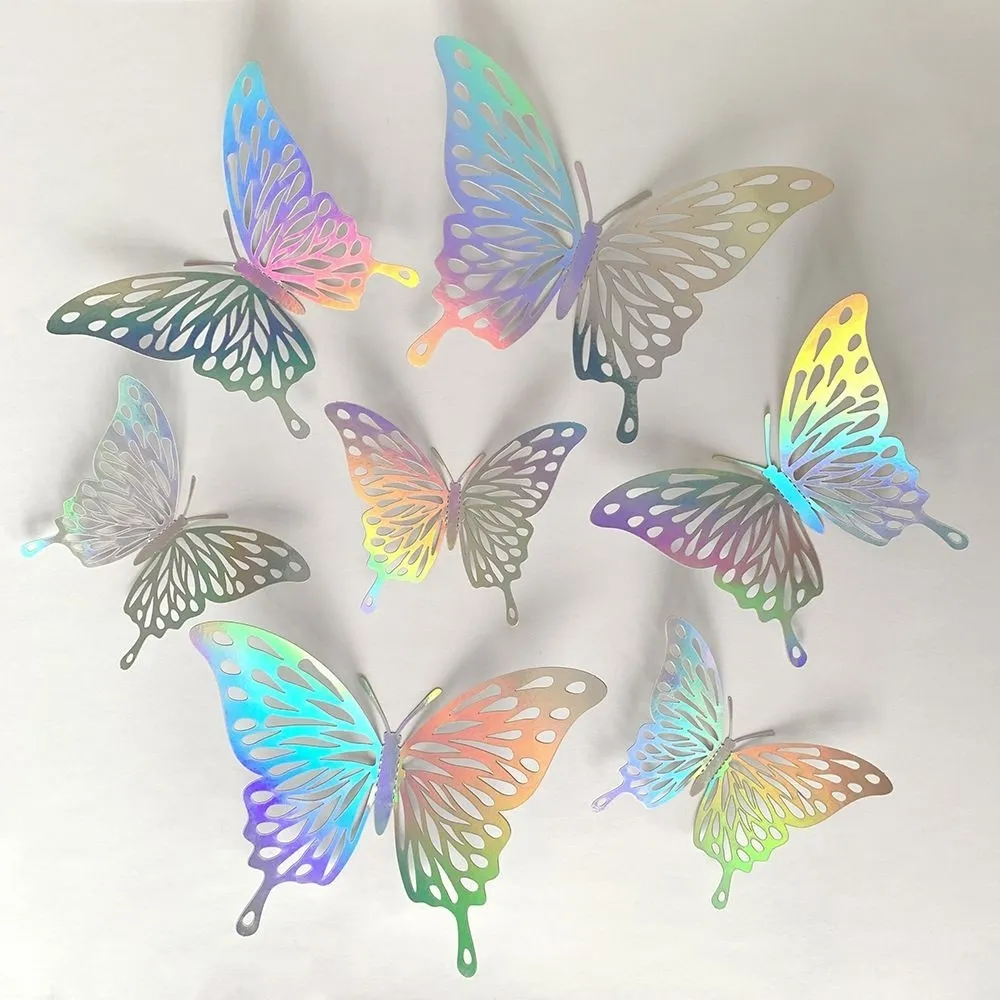 3d立体仿真蝴蝶墙贴客厅墙上装饰品贴温馨卧室墙面贴画创意冰箱贴图片