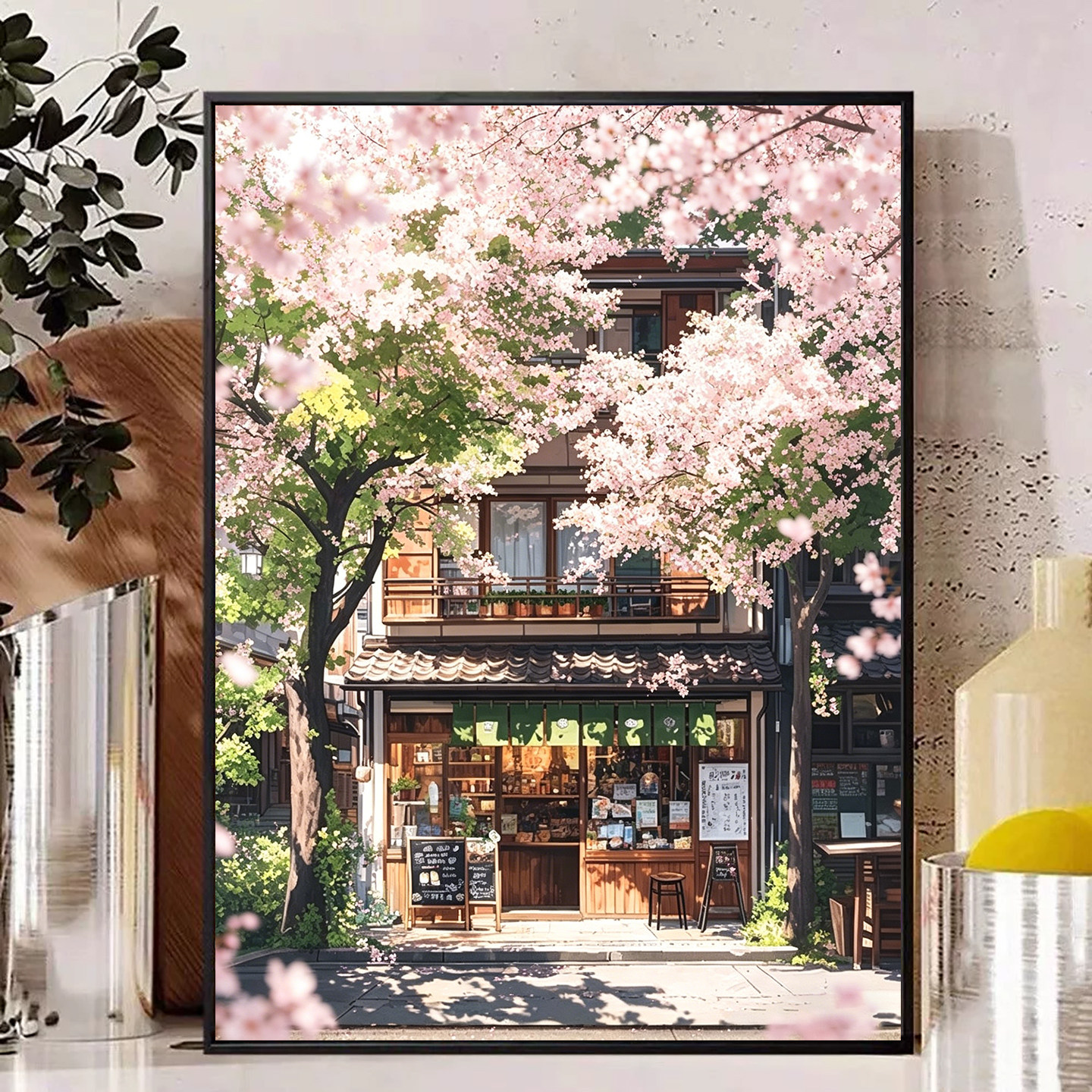 2026新款钻石画樱花小屋高难度女孩子手工diy贴画满钻十字绣客厅图片