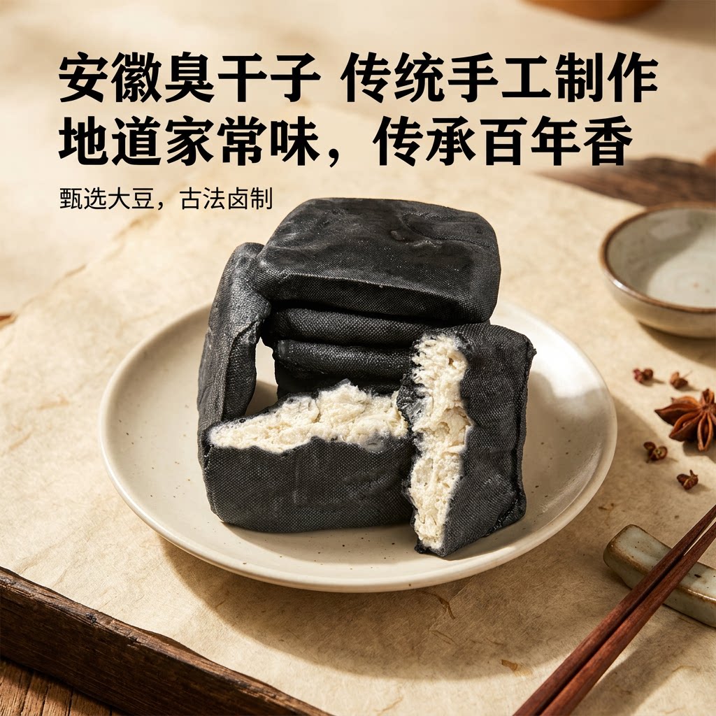 黄池特产传统手工臭干子豆腐干150g袋装安徽臭豆腐即食炒菜香豆干