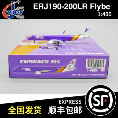 JC WINGS 1:400 ERJ190-200LR Flybe G-FBEM LH4233 合金模型