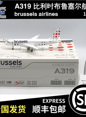 JC WINGS 1:200 空客 A319 比利时布鲁塞尔航空 OO-SSX XX20276