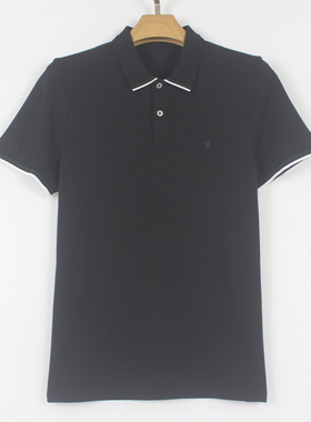 WKD 夏款 男士 翻领 珠地棉 舒适透气 修身时尚休闲短袖T恤 04043