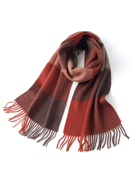 帕阑蒂｜D56121格调商务羊绒围巾经典百搭