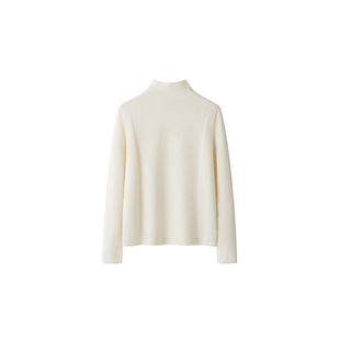 帕阑蒂 | DM82031纯山羊绒无缝一体半高领花型女套衫