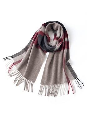 帕阑蒂定制｜D56121格调商务羊绒围巾经典百搭