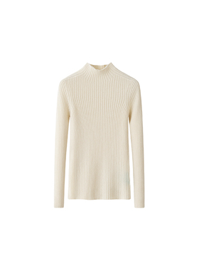 帕阑蒂 | DM82016纯山羊绒无缝一体半高领抽条女套衫