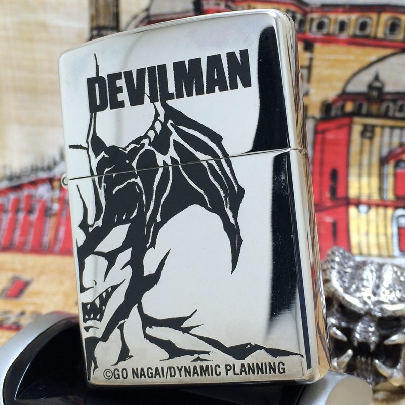 原装正版1997年E全新限量镀银超级恶魔人双面蚀刻打火机 ZIPPO