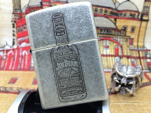 ZIPPO 原装 正版 1998年C全新古银杰克丹尼全幅贴片防风打火机 芝宝