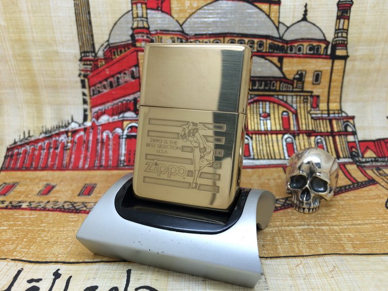 原装正版 1994年B全新纯铜蚀刻经典LOGO风女37复刻打火机 ZIPPO