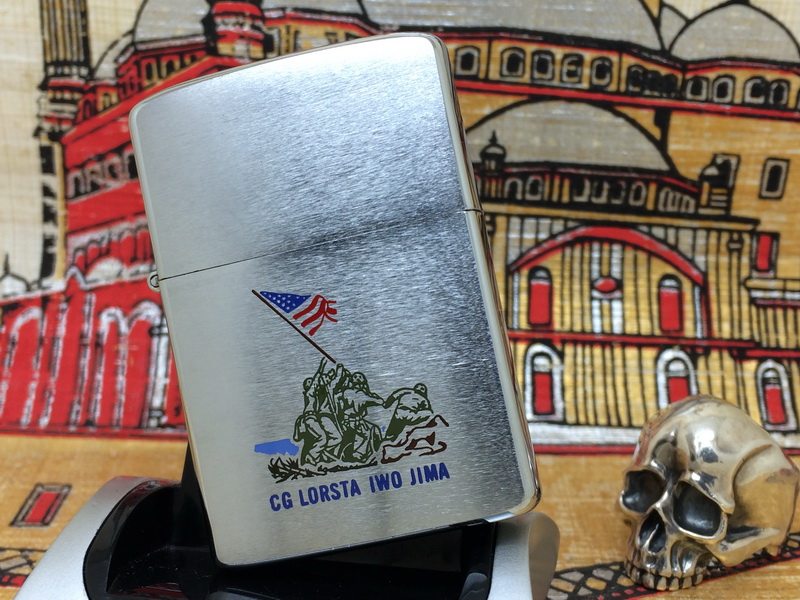 原装正版1982年二手好品蚀刻填漆二战硫磺岛战役防风打火机 ZIPPO
