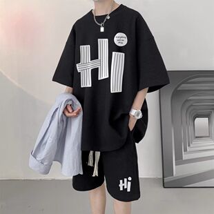 男装HT96华夫格五分套装P20码数M5XL