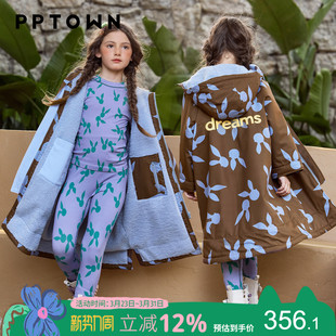 女童棉服加绒加厚新款大儿童棉衣棉袄长款外套校服神器冬季亲子装