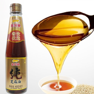 金龙鱼芝麻油纯芝麻油400ml*1瓶香油凉拌调味火锅烹饪蘸正宗保真
