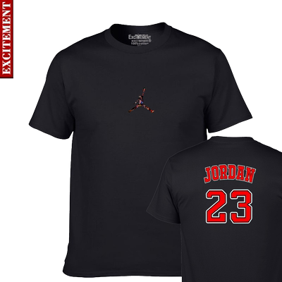 大码篮球印花圆领休闲短袖恤衫