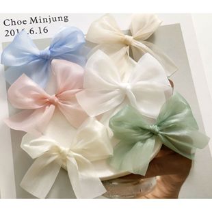 温柔公主风轻纱蝴蝶结diy饰品配件甜美少女耳饰发带发饰材料