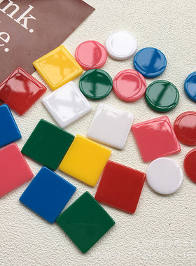 韩国Fruta几何圆形正方形纯色亚克力配件diy手作耳环女头饰