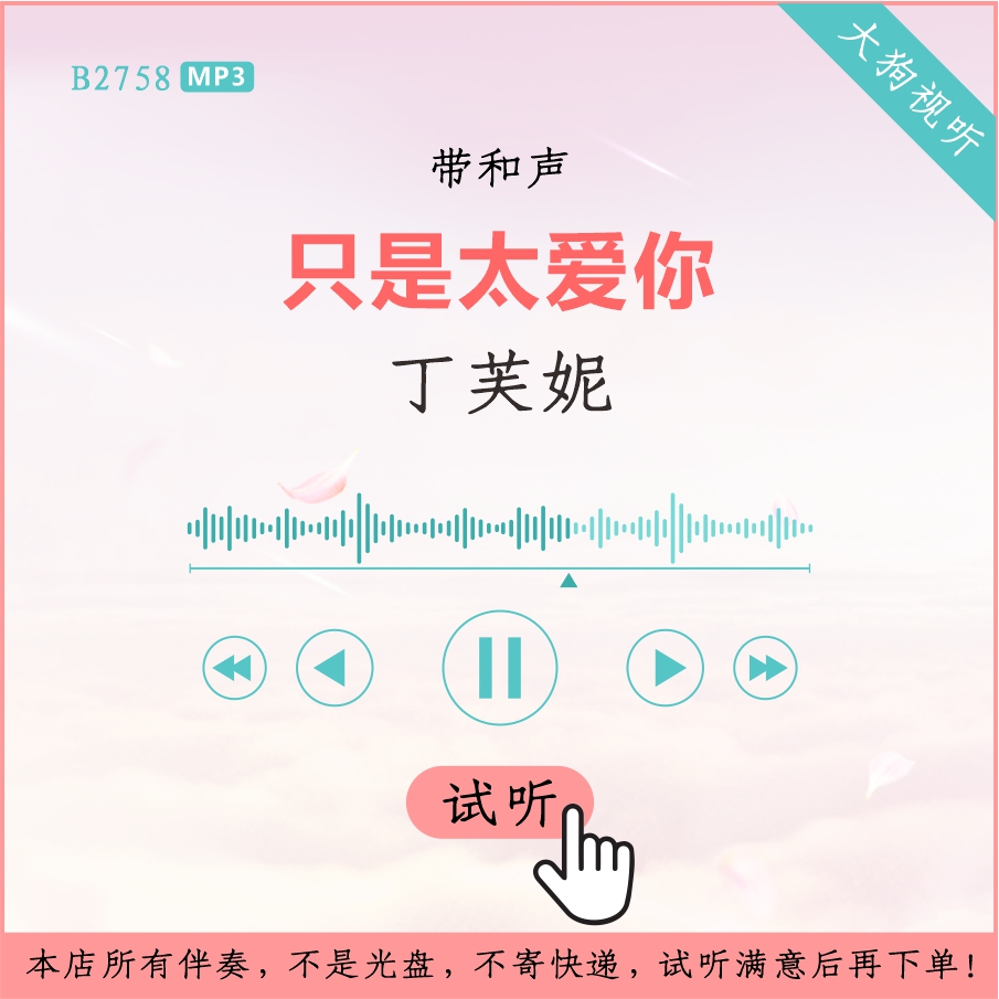 B2758丁芙妮 只是太爱你 原版伴奏 高品质 带和声