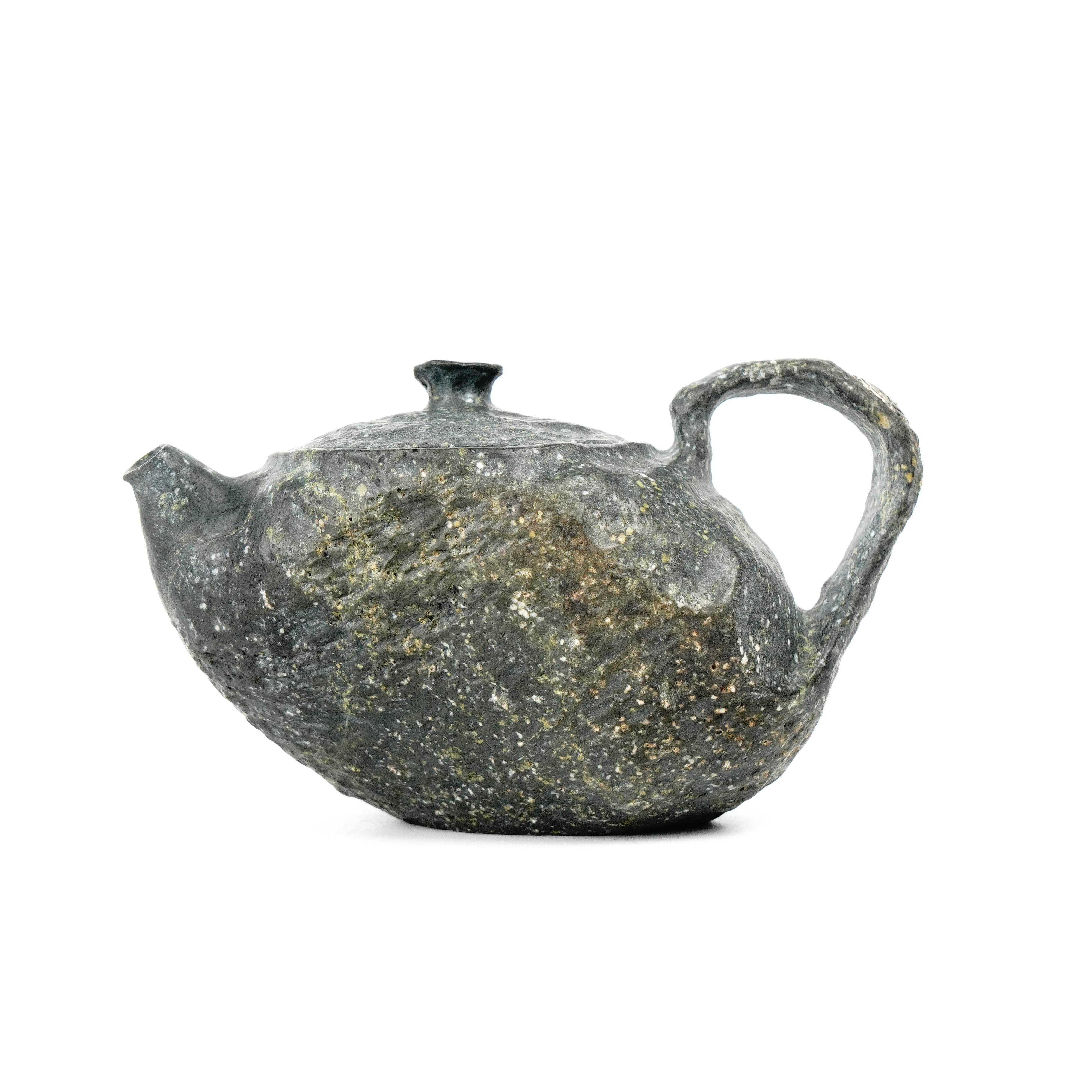 【浮萍】160cc手作银锡嵌石现代侘寂风极简质朴生活茶器