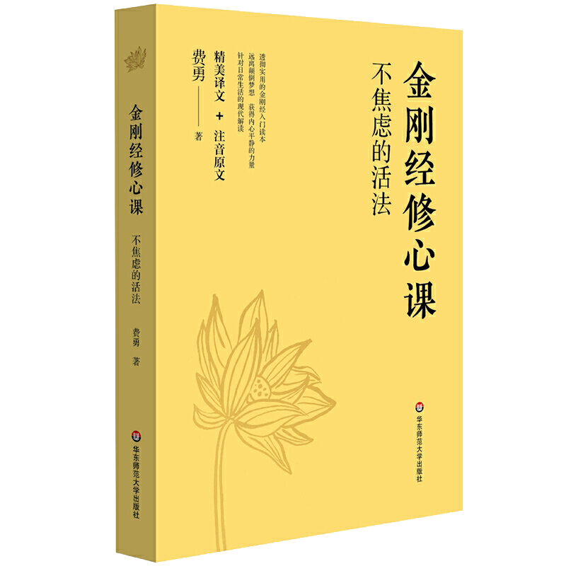 金刚经修心课 不焦虑的活法 费勇 佛学佛家经典初学者入门书籍注音正版 修身哲学宗教基础读物 佛经佛法经文心经书 西藏生死