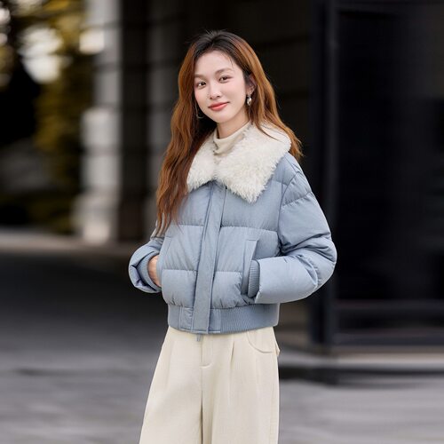 羽绒服2026冬季新款毛领时尚90白鸭绒保暖巨好看宽松外套SY32603