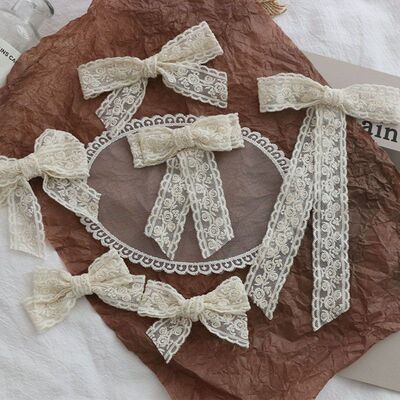 法式复古宫廷风花边蝴蝶结发夹