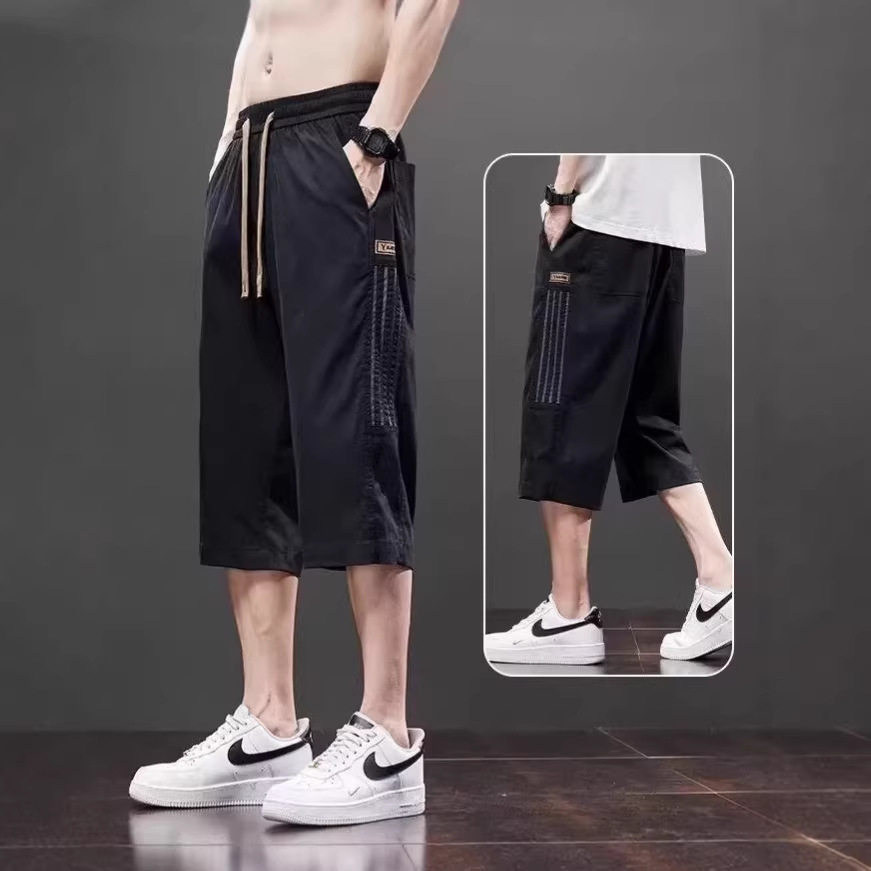 夏季轻薄男士七分休闲裤宽松直筒