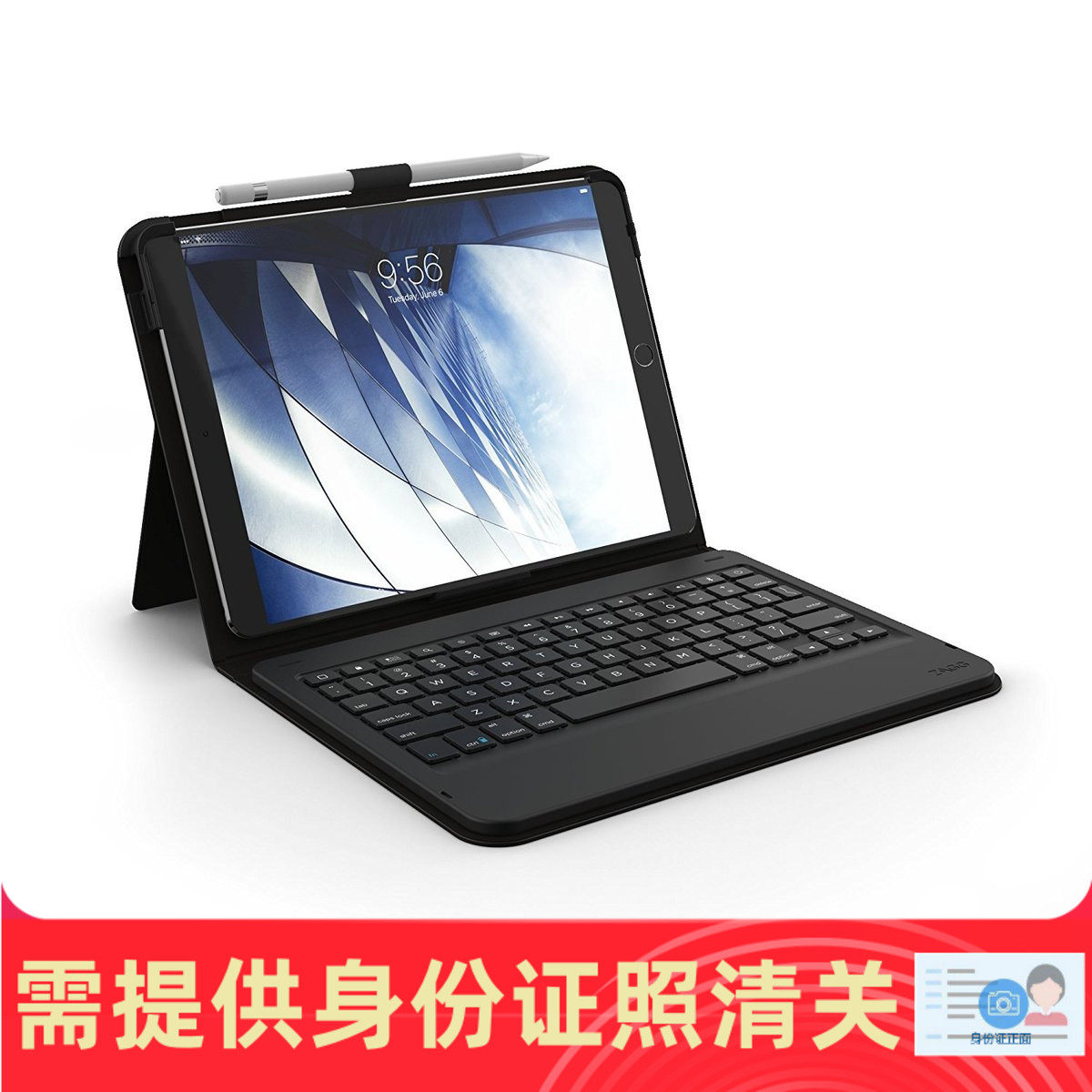 ZAGG Messenger FolioCase ipadpro10.5 蓝牙键盘保护套 美国代购