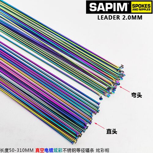 sapim真空电镀炫彩等径山地车