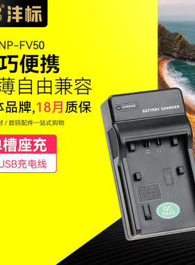 沣标NP-FV50充电器sony FH50 FH70 FH100 FV70 FV100摄像机AX700 AX60 AX45 适用DV索尼FV90电池充电器