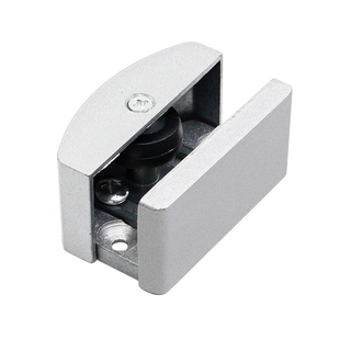 感应自动门止摆器固定限位器平移玻璃门止摆器无框门可调地轮配件