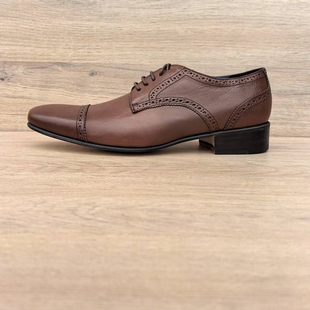 意大利手工男鞋头层羊皮英伦百搭三接头商务牛津鞋固特异皮鞋上线