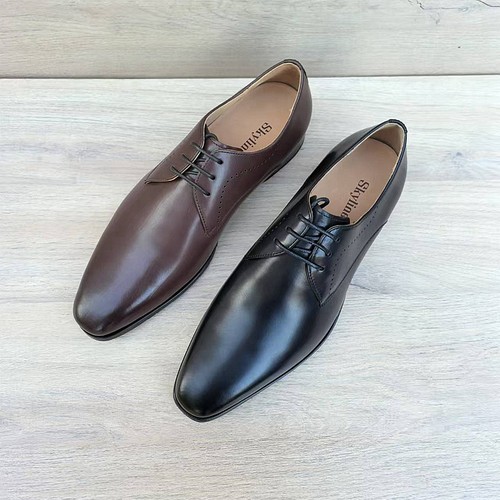 英伦德比商务皮鞋男真皮底上线