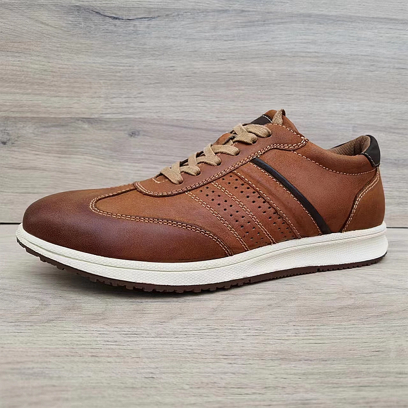 外贸男鞋头层牛皮百搭运动休闲鞋