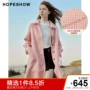 Áo khoác đỏ mùa đông Áo khoác nữ mới Sweet Big Pocket Đơn ngực dài tay áo len Phụ nữ - Trung bình và dài Coat áo khoác adidas nữ