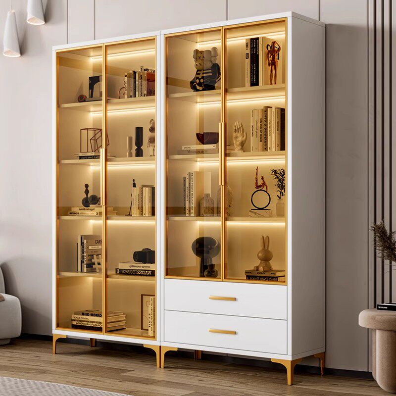 玻璃门定制展示柜产品陈列储物收纳家用模型手办积木摆件书柜酒柜