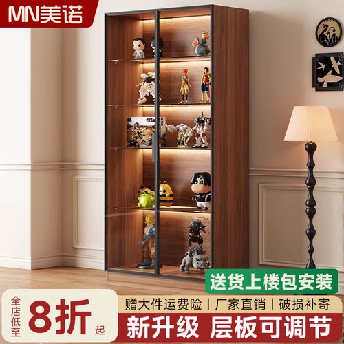 手办柜书柜收纳柜简约现代定制包安装客厅靠墙储物柜抽屉柜置物柜
