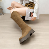 特价 清仓大筒围长靴女粗腿胖宽脚女靴加肥大码 长筒靴后拉链不过膝