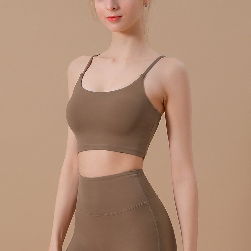 跨境网红快干瑜伽服套装女紧身裸感健身裤弹力跑步运动训练两件套