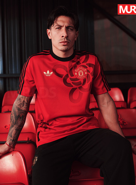 曼联官方正品阿迪达斯中国结系列新年款赛前热身短袖球衣JM5568