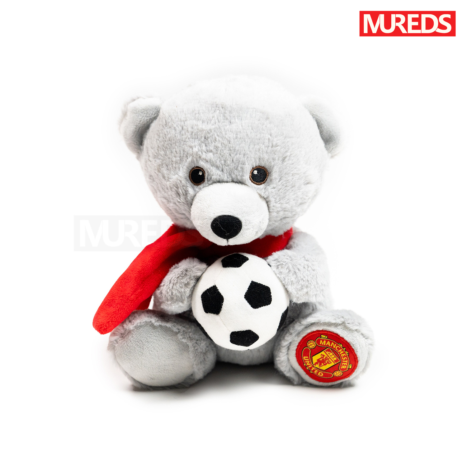 曼联官方球迷周边纪念品毛绒玩具摆件脚底队徽足球熊英国正品现货