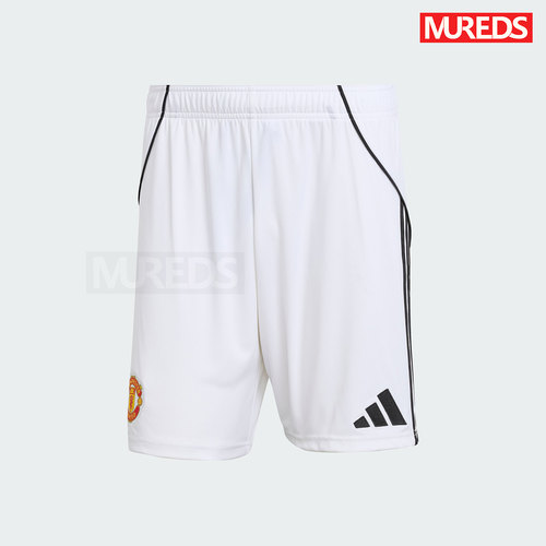 曼联官方正品阿迪达斯adidas25-26赛季主场足球球迷版短裤JI7430