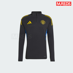 曼联官方正品阿迪达斯25/26赛季足球套头半拉链长袖训练服JP3143