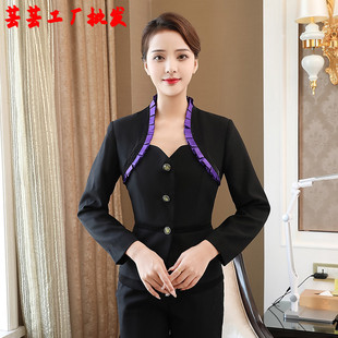 酒店工作服女服务员收银前台职业套装KTV领班经理制服沐足道技师