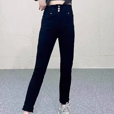 修身显瘦高腰牛仔裤新款